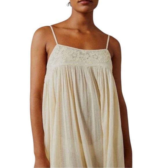β’ New β’ Free People Confidently Lost Maxi Swim Cover Up Cream Host Pick - Picture 6 of 17